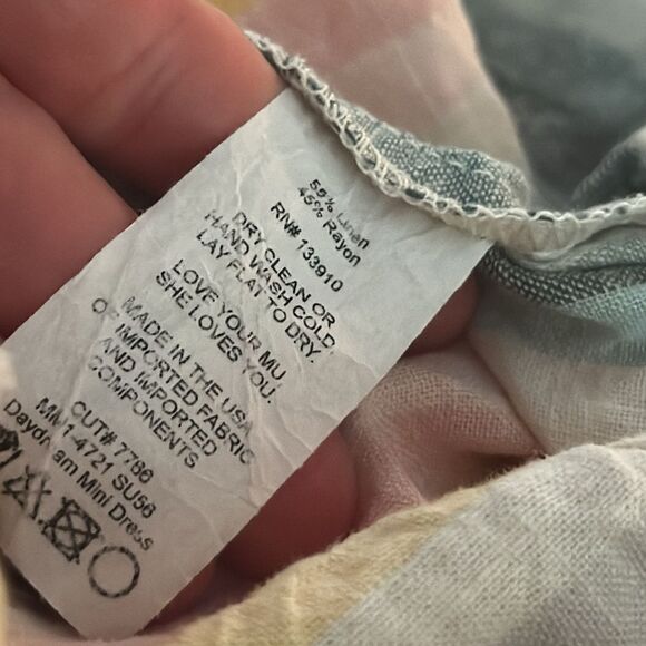 Show me your Mumu Daydream Mini Dress Sunset Stripe S - Picture 6 of 6